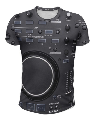 Imagen 1 de 2 de Remera Mezclador De Dj 3d Mod 1 Irarte