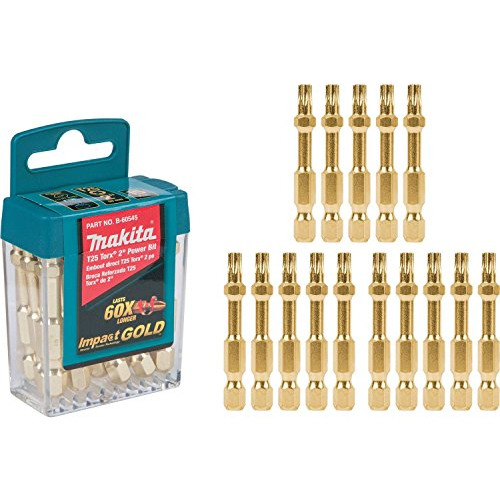 B 60545 Oro Impacto T25 2 Torx Poder Bit 15 Pk