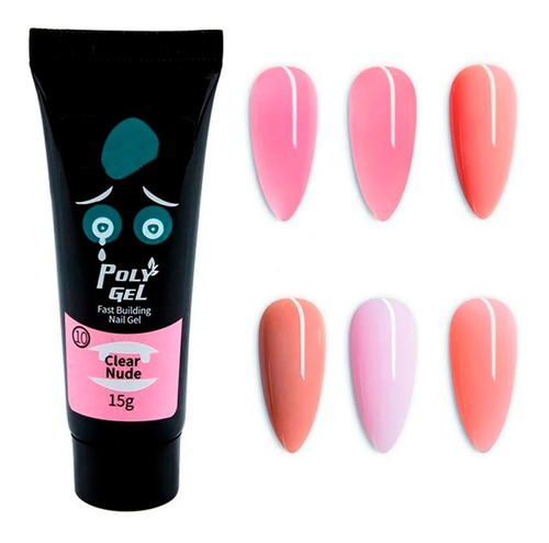 Set Accesorios Para Decoración Uñas Polygel 15 Ml Pinzas Color 04- Nude Pink