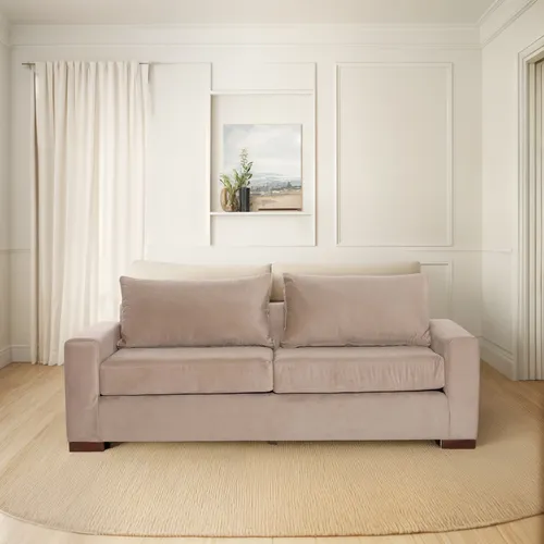Sofa Livorno 3 Cuerpos Tela Velvet - Latam Home