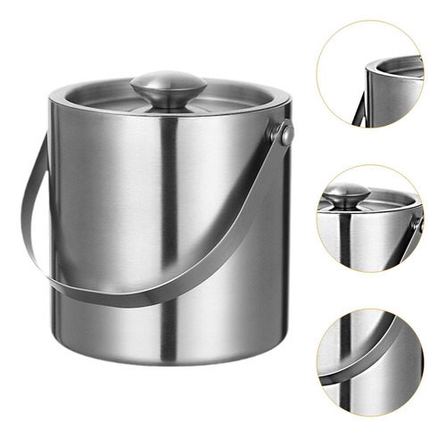 Cubo De Hielo De Aislamiento De Doble Pared Recipiente 2l