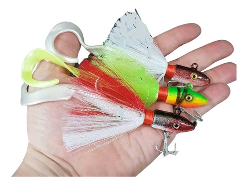 3 Bailarinas 2.5oz Reforzadas Tiro Largo Pesca