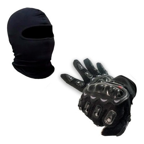 Kit Luva Moto Frio Intenso Sport Bike+touca Ninja Motoqueiro