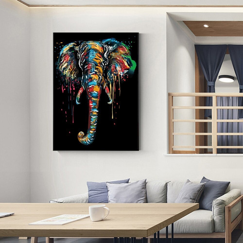Imagen 3 de 10 de Cuadro-elefante5-moderno,decorativo,95x60cm-16k Resolución