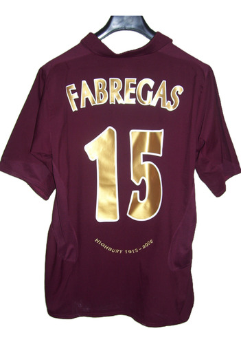 Arsenal Fc Fabulosa Nike O2 Highbury 2005 #15 Cecs Fabregas (Usado)
