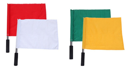 A. 4 Banderas De Carreras, Bandera De Árbitro, Bandera De