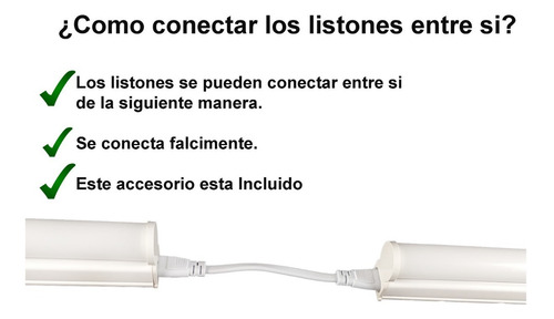 Imagen 5 de 10 de Liston Led 7w 220v Bajo Alacena Mesada 60 Cm Interconectable