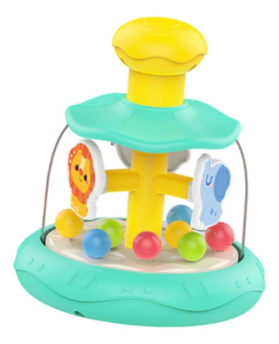Press Rotación De Juguete Educativo Toy Sensorial Verde