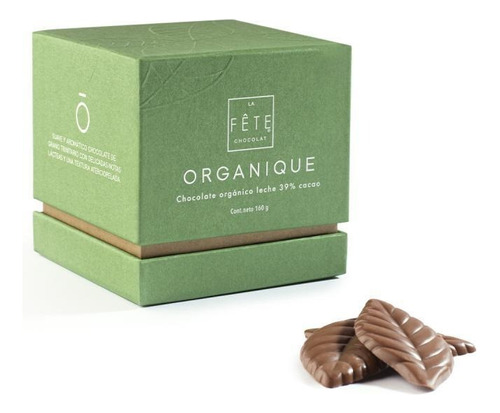 Chocolate Orgánico Leche 39% Cacao 160g La Fête Chocolat