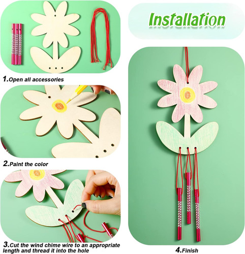 Geetery 12 Piezas De Manualidades De Flores Para Niños Kit D