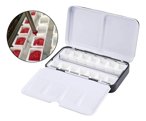 Paleta De Acuarela Bandeja De Pintura Vacía, Estuche De