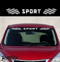 Comprar Calcomanía Ploteo Sport Bandera Cuadros Parabrisa Tatoo 80cm