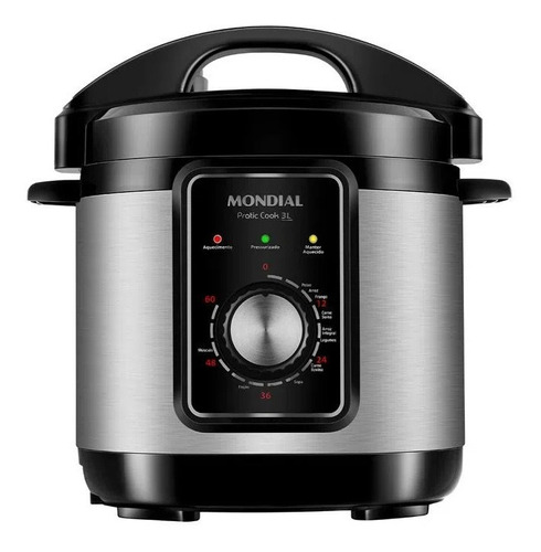 Panela De Pressão Elétrica Pratic Cook Pe-47-3l-i Mondial Frequência 60Hz 220V