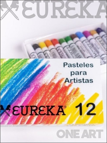 Tiza Pastel Superfinos Eureka X 12 Tonos Surtidos Color Del Óleo Colores