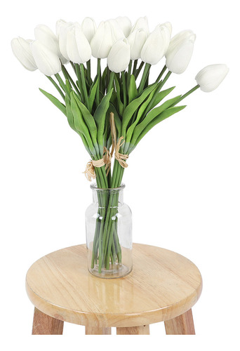 30 Flores De Tulipán Artificiales Con Tacto Real, Flores Fal