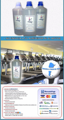 Silicona Lubricante Cinta Correr 1000cc Dosifica Servicegym