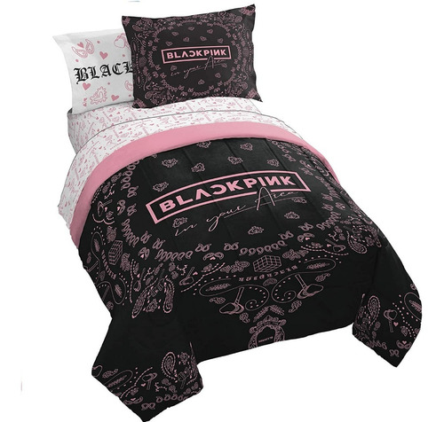 Tendido De Cama Edredón Black Pink K-pop