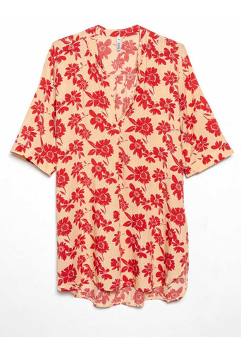 Imagen 2 de 4 de Blusa Estampada Cuelo Mao Talles Grandes/especiales