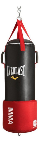 Bolsa Boxeo Mma Everlast Omnistrike Box Profesional 80 L Gel Color Negro y Rojo