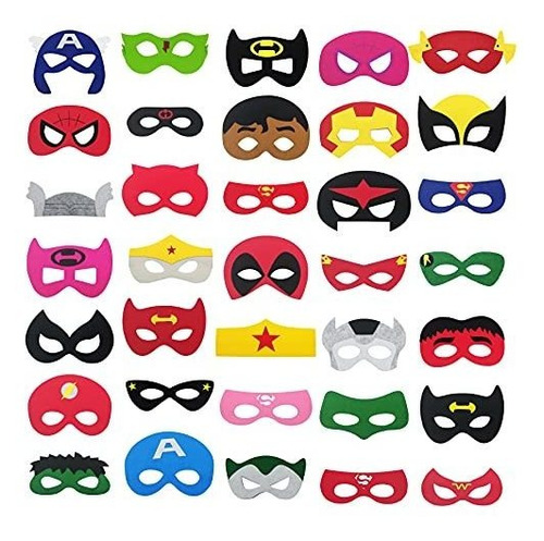 35pcs Máscaras De Superhéroe Para Niños Disfraces De...