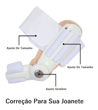 Imagem 5 de 10 de Protetor Ortopédico Corretor Articulado Para Joanete