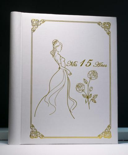 Imagen 2 de 9 de Álbum Xv Años Fotográfico Firmas Recuerdo Blanco Hadas