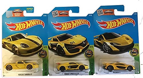 Hw Amarillo Exóticos Mclaren P1, Porsche Carrera Gt Y Renaul