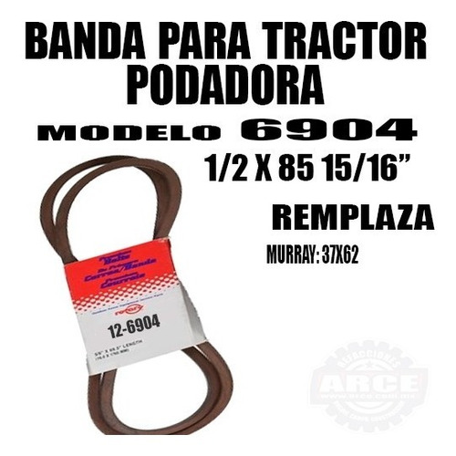 Banda Para Tractor Podadora Cuchillas 6904 37x62