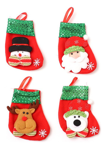 Botas Navidad Para Colgar Para Decoración Navideña 4pcs