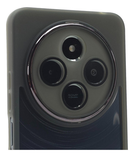 Kit Funda + Mica Poco C75 Protector Case Rigido Uso Rudo Balloon Cromo - Negro Poco C75