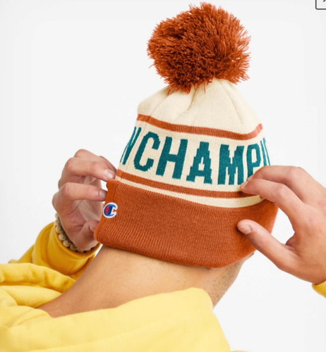 Champion Gorro Beanie Cuff Pom, Block Champion Au7m Bco Nja