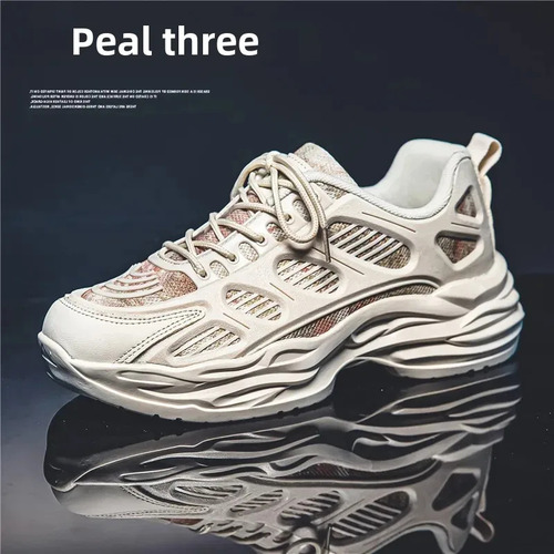 Zapatillas De Moda Para Hombre, Zapatillas Deportivas Para Correr Con Suela Gruesa