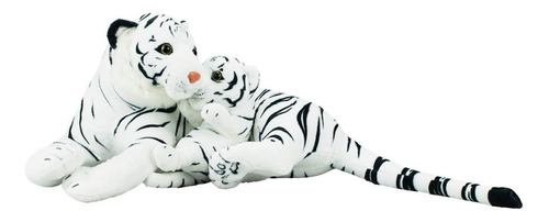 Tigre Branco Com Filhote Lindo Macio Safari