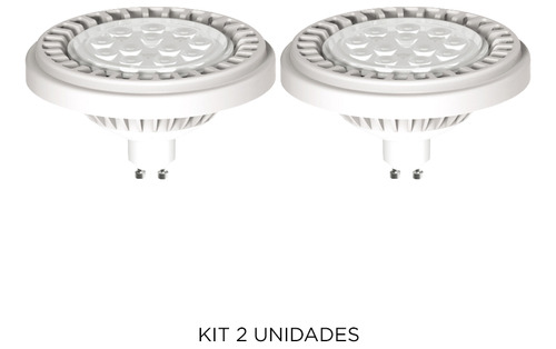 Kit 2 Lámparas Led Ar111 Gu10/12w/3000k/30°/950lm