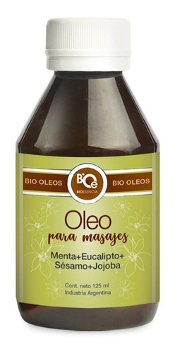 Oleo Masajes Descontracturante Menta Eucalipto Sesamo Jojoba