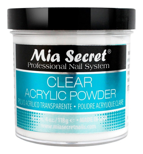 Mia Secret- Clear Acrylic Powder 4 Oz (118gr