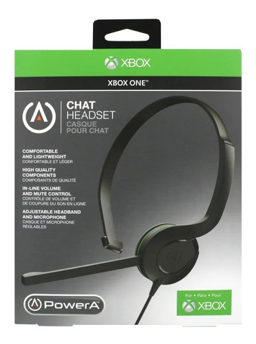 Audífonos Gamer Xbox One Powera 3.5 Universal Chat Back