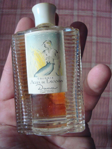 Antiguo Frasco Vacío Perfume Dana Agua De Lavanda Impecable