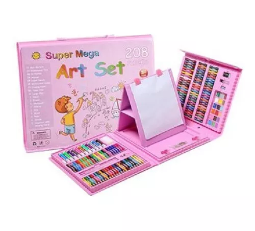 Kit De Arte Grafitos Crayones Colores Plumones X 208 Pcs