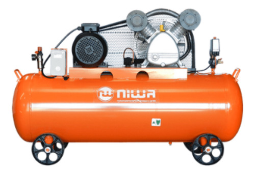 Compresor De Aire Niwa Acw-300 5 Hp 300 Litros Trifásico Naranja 50 Hz Trifásica