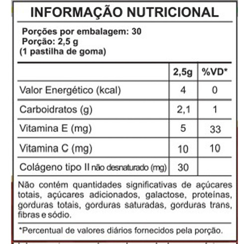 Gummy Colágeno Tipo Ii Morango Unilife 30 Gomas