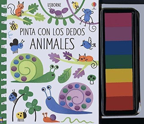 Pinta Con Los Dedos. Animales, De Watt, Fiona. Editorial Usborne En Español