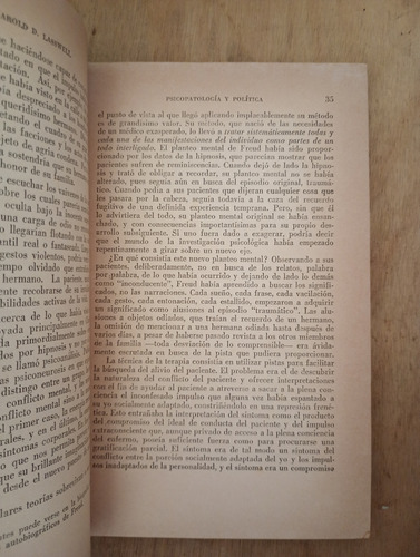 Psicopatología Y Política - Harold D. Lasswell (Usado)