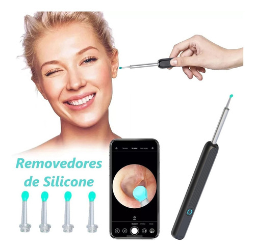 Removedor Cera Câmera Otoscópio Hd Endoscópica Recarregavel