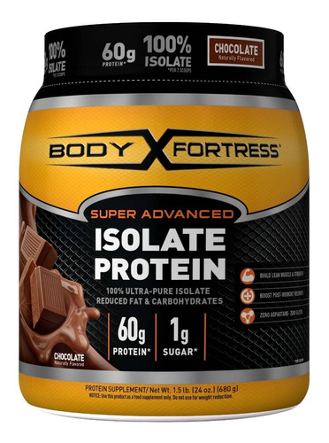 Body Fortress Isolate Protein Sabor Chocolate 680 Gr