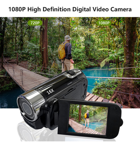 Videocámara Camcorder De Pantalla Alta 1080p Portátil 16mp Z