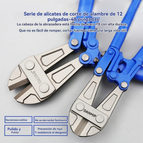 Alicates Cortador de Pernos Danmi De 36 Pulgadas Color Azul
