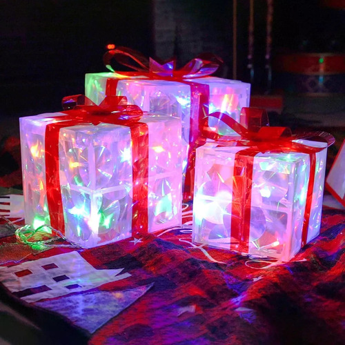 Caixa/conjunto De Presente De Iluminação De Natal De 3 Peças