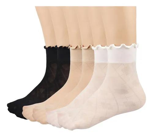 comprar 12 Pares De Calcetines Transparentes Para Mujer, Calcetines