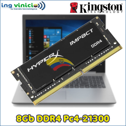 Imagen 2 de 8 de Memoria Ram Kingston 8gb Ddr4 Pc4-21300 2666mhz Sodimm Hyper